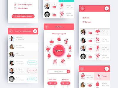 ToGather app illustration mobile ui ux