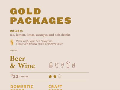 Editorial Design - Beverage Catering Package editorial design graphic design icons layout menu typography