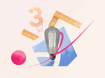 Come and join the magic family of dribbble ✨| 3 Tickets ball bulb community dribbble idea invitation invite magic ruler stroke