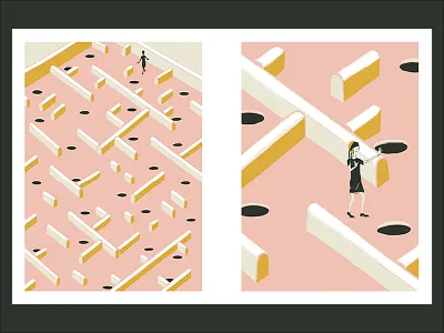 Venture art design editorial illustration illustration pattern spread