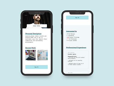 Daily UI #006 (Profile) app blue clean dailyui figma minimal profile pt mono pt serif typography ui whitespace