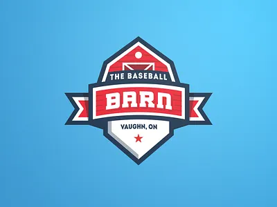 The Baseball Barn - Logo badge barn baseball branding esports facility identity logo patch sports