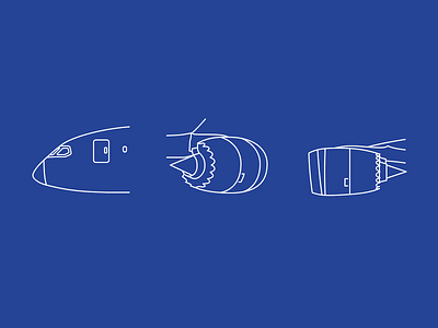 Boeing 787 study 787 aircraft airplane boeing icons line line art plane