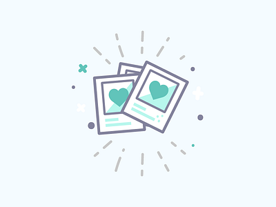 Love is in the cards icon illustration vector