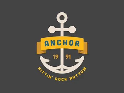 Anchor anchor badass colors boat clothing flat graphic logo minimal ocean rock bottom ship traditional tattoo