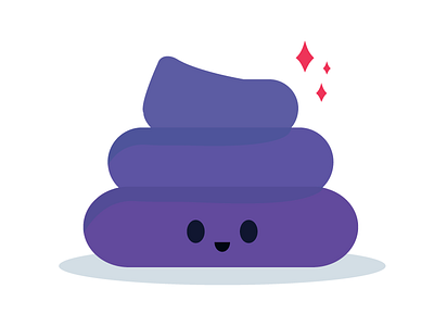 shit happens art cute face flat poop purple smile