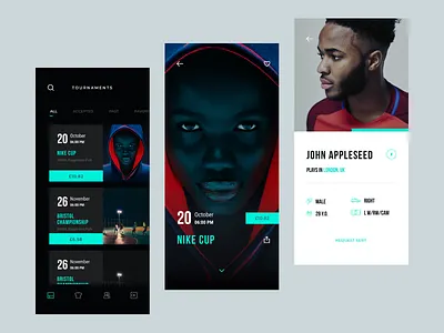 SetPlay app UI app design football graphics ios menu photo serach tournament ui ux