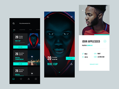 SetPlay app UI app design football graphics ios menu photo serach tournament ui ux