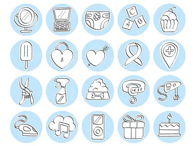 20 Instagram Highlight Icons free freebie freeicons graphics icons vector way of life
