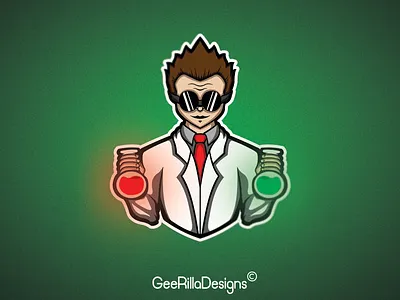Nap Time adobe design evil illustrator logo mascot photoshop scientist