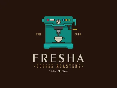 Fresh Coffee Logo beverage cafe cafeteria cappuccino coffee drink espresso fresh machine mocha roasted