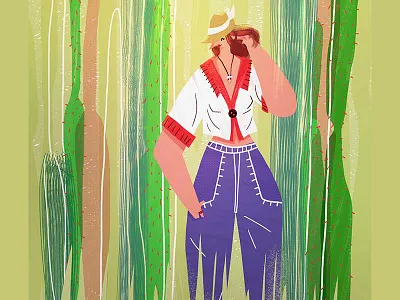 In The Garden character design digital art drawing garden illustration summer