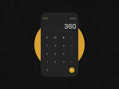 Calculator for Daily UI 004 clean coal dailyui design gold soft ui ux