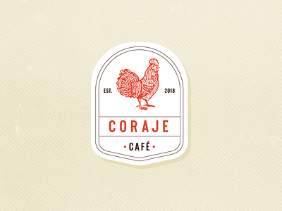 CORAJE CAFE brown cafe illustration logo mexican orange restaurant rooster