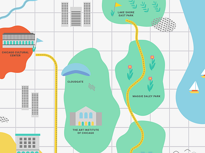 Care.org Walk Map chicago design map ui visual