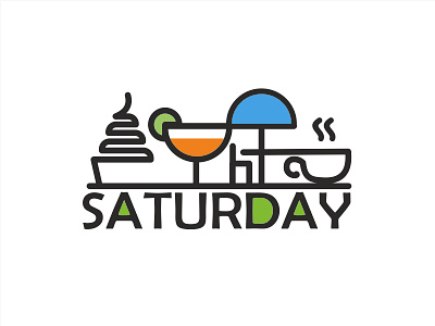 Saturday art coffe design letters line lines minimalist saturday