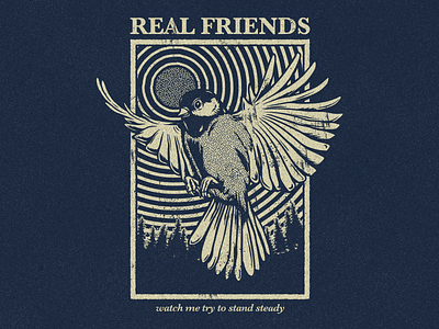 Real Friends - Stand Steady apparel art band bird merch merchandise nature pop punk real friends