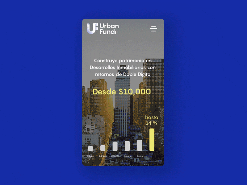 Urban Fund | Sitio web crowdfunding crowfunding real estate responsive web design website