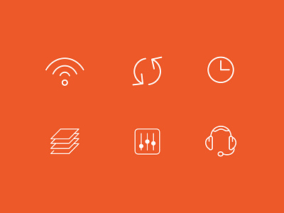 Telecom icons brand branding design icons identity line icons simple web