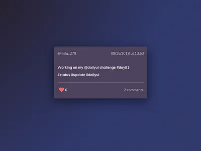 Day 81 - Status Update dailyui day 81 status update