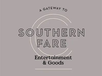 Southern Fare cuisine eatery food hospitality restaurant southern typography