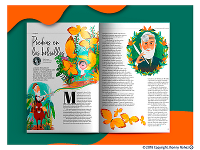 REVISTA ENVIGADO editorial illustration magazine mockup