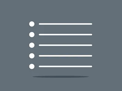 Topics bullet points dots lines lists topic topics