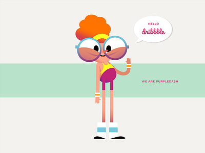 Ivy says Hello Dribbble! brand identity brand mascot branding character design debut design drawing hand draw hello illustration new sketch