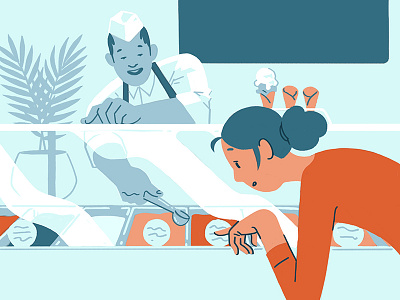 Ice Cream Shop 2d concept cone design ice cream illustration ipad procreate scoop shop