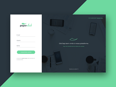 User Registration Page - PaperClub Platform interface layout signup ui uidesign user ux uxdesign webdesign