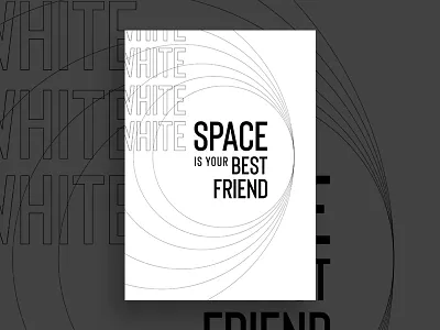 Graphic design's friend minimal poster posterart space white