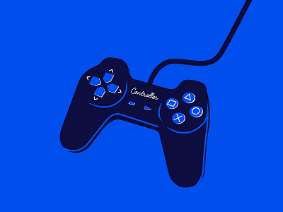 Controller 2d clean concept design flat game gaming graphic design illustration old school play vector