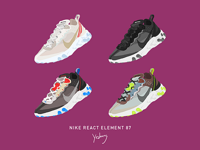 Sneakers-NIKE React Element 87 illustration sneakers