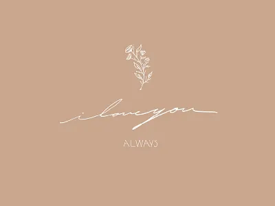 I Love You Ipad Sketch floral flowers iillustration ipad typography