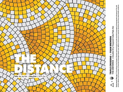 The Distance ⟁ Triple Crossing x Foam Brewers beer beer label brewery can craft beer packaging triple crossing