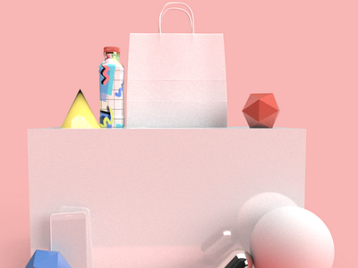 Playing Around With Adobe Dimensions 3d colorful illustrations render