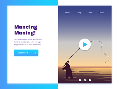 Mancing Maning Landing Page header homepage illustration landing page ui ux web website