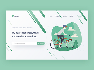 Outdoor Activities Web Concept product design ui design web design