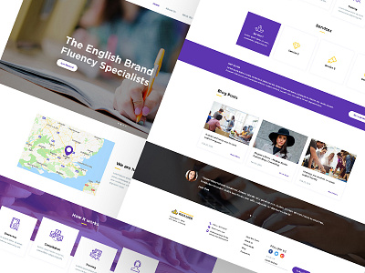 English Learning Website 4life design english landingpage learning ui ux web website