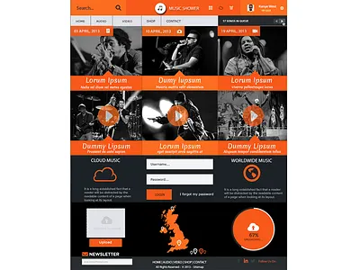 Flat UI Design flat design graphic music sri lanka template ui ui design web site