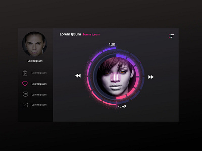 Media Widget Music Player music player music widget simple ui ui widget