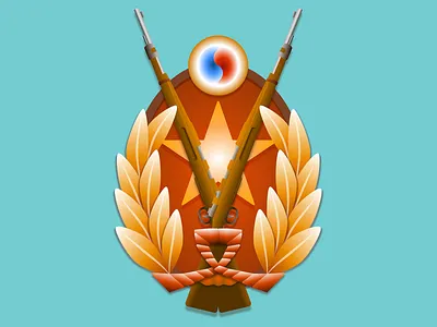 Symbol of Korea Independence Army 73rd korean liberation day affinity designer 4 ipad pro august15th illustration logo