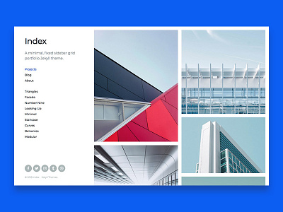 Index – Portfolio Jekyll Theme blog jekyll jekyllrb portfolio static theme themes web design website