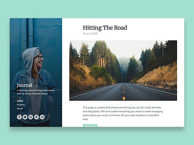 Journal – Blog Jekyll Theme blog blogging jekyll jekyllrb journal minimal sidebar theme themes web design