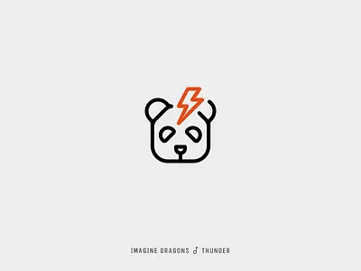Icon Cover (Imagine Dragons, Thunder) album cover icon lightning panda thunder