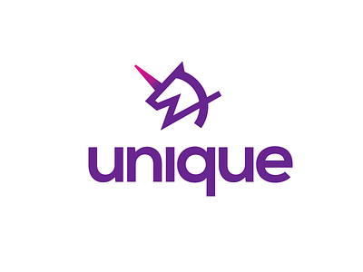 Unique horse logo mark unicorn unique