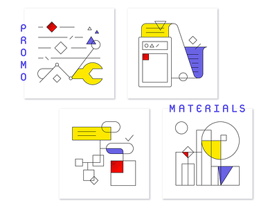 promo 1 card data flat icon illustration linear promo settings