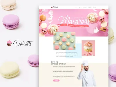 Dolcetti — Cakery Elementor Template bakery business cakeshop cookery food template web design web development website wordpress