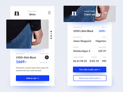 E-commerce – Check Out. card checkout daily dailyui ecommerce fashion mobile modal pay shop ui