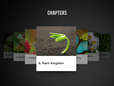 Chapter cards android app backgrounds cards cards ui carousel dark template dark theme ios app shadows ui ux web design